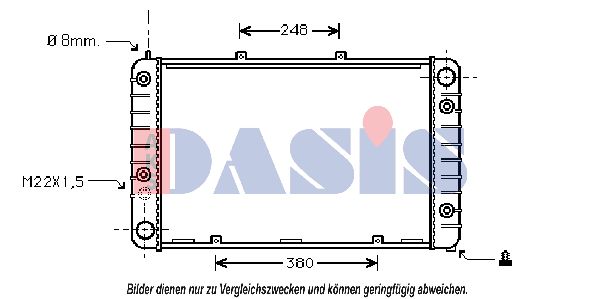 AKS DASIS Jäähdytin,moottorin jäähdytys 170001N